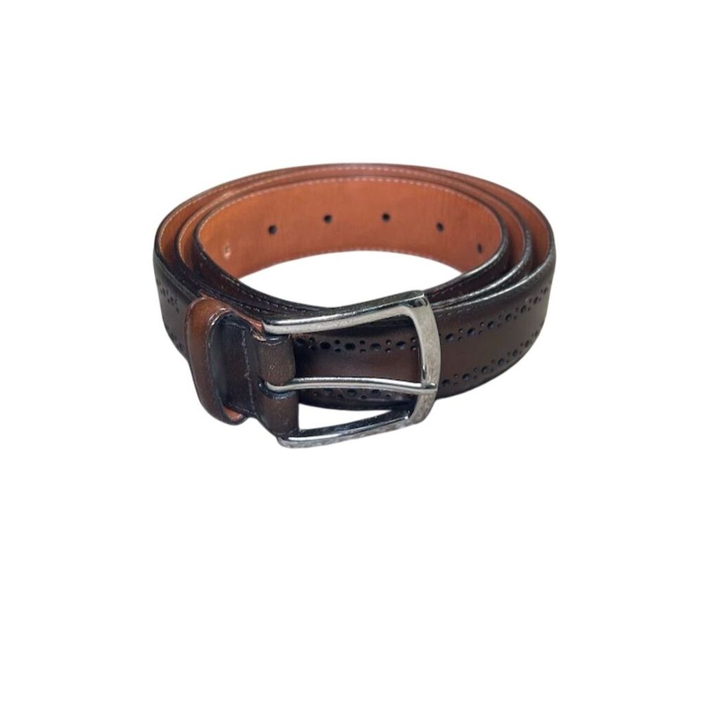 Allen Edmonds Men's Brown Leather Dress Belt Size 38